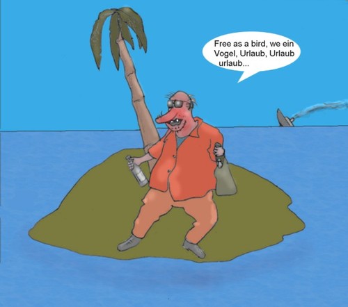 Cartoon: Prolonged vacation II (medium) by Hezz tagged desert,islamd