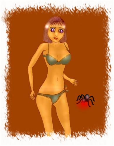 Cartoon: Spiderwoman (medium) by Hezz tagged spid