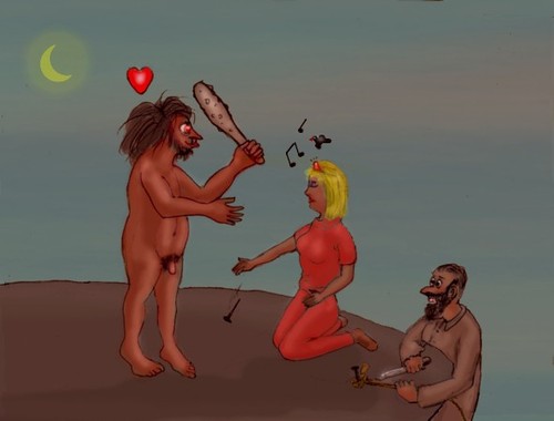 Cartoon: Surprise caveman (medium) by Hezz tagged surprise,caveman