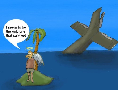 Cartoon: The only one (medium) by Hezz tagged island,surviver
