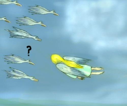 Cartoon: Vogel oder Fisch (medium) by Hezz tagged strange,bird,flying