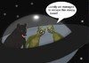 Cartoon: Safe at last. (small) by Hezz tagged space,ufo,bear