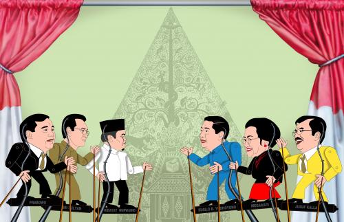 Cartoon: Indonesia candidat President (medium) by fritzpelenkahu tagged pemilu,2009