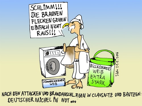 Cartoon: Braune Flecken (medium) by Matthias Stehr tagged politik