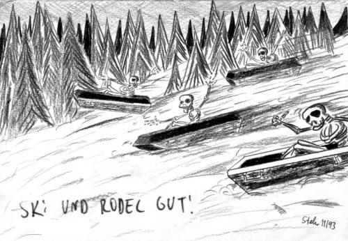 Cartoon: Ski und Rodel gut (medium) by Matthias Stehr tagged happy,ski