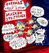 Cartoon: Corona Peepshow (small) by Matthias Stehr tagged corona,fdp,freedom,day,maskenpflicht