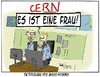 Cartoon: Entdeckung des Higgs Bosons (small) by Matthias Stehr tagged cern,gott,physik,boson