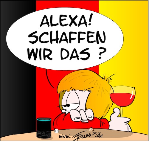 Cartoon: Merkel entdeckt das Internet (medium) by Trumix tagged merkel,schulz,groko,regierung,sondierung,cdu,spd,csu,seehofer,alexa,amazone,internet,merkel,schulz,groko,regierung,sondierung,cdu,spd,csu,seehofer