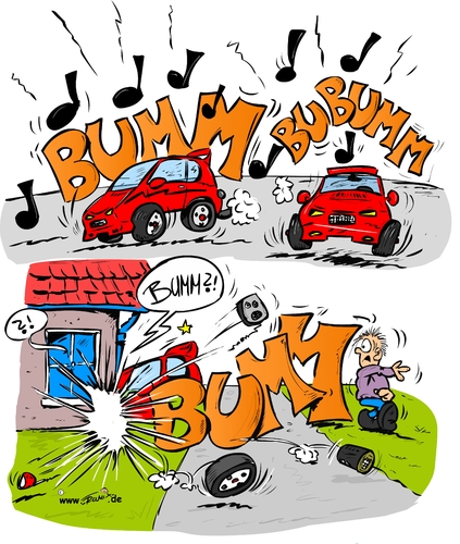 Cartoon: BuBumm - Feel the music (medium) by Trumix tagged player,subwoover,auto,bass,musik,mp3,bumm