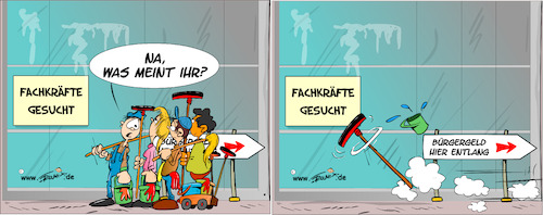 Cartoon: Buergergeld vs Fachkraeftemangel (medium) by Trumix tagged buergergeld,fachkräftemangel,fachkräfte,harz4,arbeitslosengeld,sozialgeld,buergergeld,fachkräftemangel,fachkräfte,harz4,arbeitslosengeld,sozialgeld