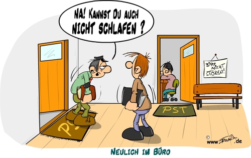 Cartoon: Büroalltag (medium) by Trumix tagged trummix,büroschlaf,arbeit,büro