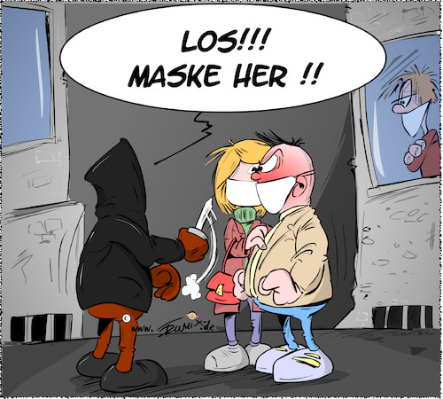 Cartoon: Corona Maske her (medium) by Trumix tagged corona,hotline,verdacht,panik,hamsterkäufe,vorratskäufe,virus,atemmaske,corona,hotline,verdacht,panik,hamsterkäufe,vorratskäufe,virus,atemmaske