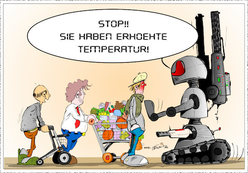 Cartoon: Corona und autonome Waffensystem (medium) by Trumix tagged corona,hotline,verdacht,panik,hamsterkäufe,vorratskäufe,virus,kontaktsperre,mehrwertsteuersenkung,mehrwertsteuer,schol,wumms,aus,der,krise,bazooka,zweite,welle,pleitewelle,merkel,maskenpflicht,ki,autonome,waffen,corona,hotline,verdacht,panik,hamsterkäufe,vorratskäufe,virus,kontaktsperre,mehrwertsteuersenkung,mehrwertsteuer,schol,wumms,aus,der,krise,bazooka,zweite,welle,pleitewelle,merkel,maskenpflicht,ki,autonome,waffen