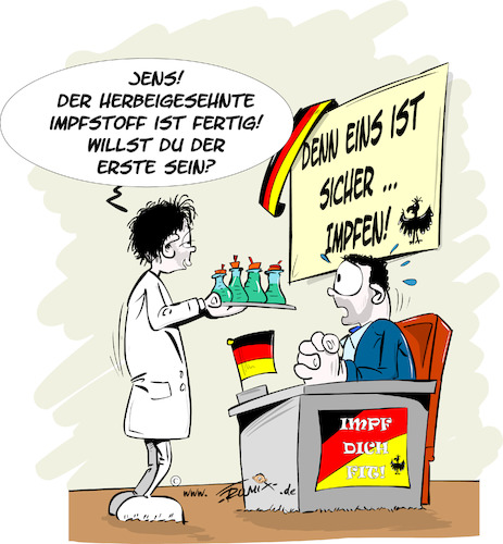 Der Neue Impfstoff Ist Da Von Trumix Politik Cartoon Toonpool 