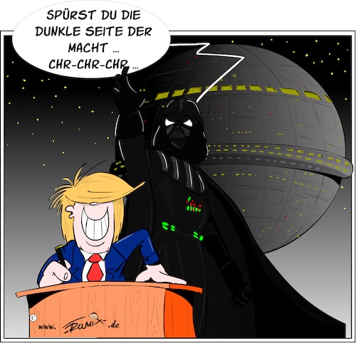 Die dunkle Seite der Macht ... von Trumix | Politik Cartoon | TOONPOOL