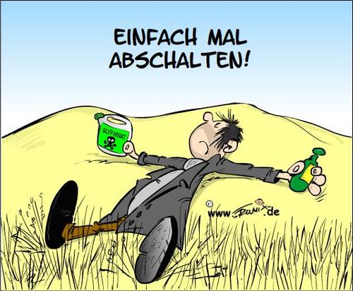 Cartoon: Einfach mal abschalten (medium) by Trumix tagged glyphosat,bier,monsanto,gift,unkrautvernichtung,glyphosat,bier,monsanto,gift,unkrautvernichtung,dünen,schlafen,abschalten,entspannen