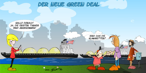 Cartoon: Fossiler Deal mit Trump (medium) by Trumix tagged green,deal,trump,eu,zoll,usa,leyen,abkommen,lng,green,deal,trump,eu,zoll,usa,leyen,abkommen,lng