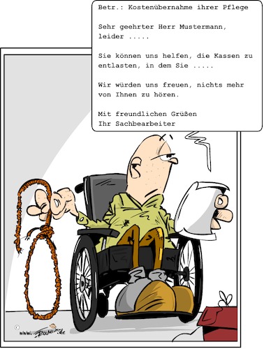 Gruss Von Der Pflegekasse Von Trumix Politik Cartoon Toonpool 