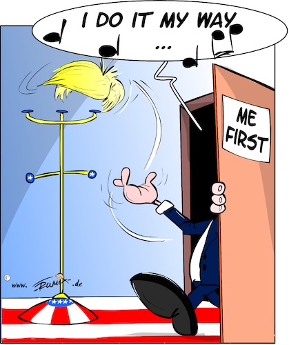 Cartoon: I do it may way (medium) by Trumix tagged trump,washington,präsident,usa,amerika,chaos,donald,unberechenbar,president,eigensinnig,hulk,trump,washington,präsident,usa,amerika,chaos,donald,unberechenbar