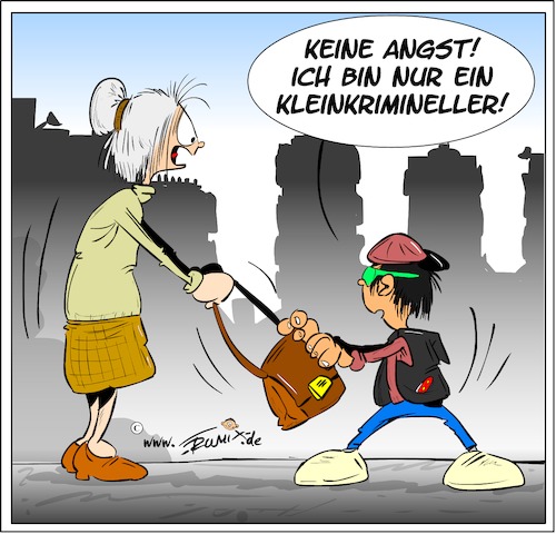 Cartoon: Kleinkrimineller (medium) by Trumix tagged kleinkrimineller,kriminalität,rate,kleinkrimineller,kriminalität,rate