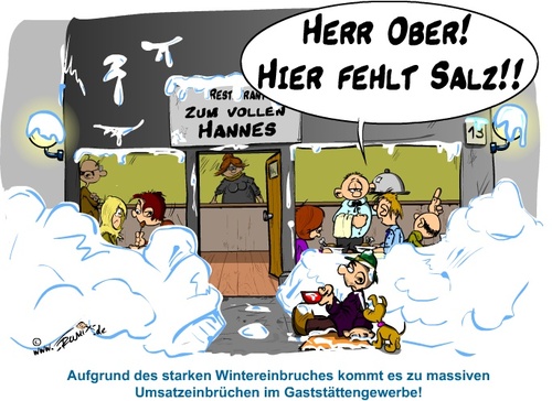 Cartoon: Krisen über Krisen (medium) by Trumix tagged salz,krise,salzkrise,wintereibruch,streusalz,knappheit,trummix,krisen