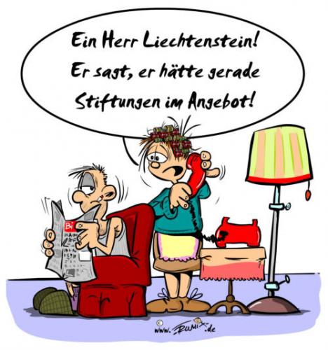 Cartoon: Liechtenstein (medium) by Trumix tagged liechtenstein,stiftungen,zumwinkel,lichtenstein,steueroase,steuerflucht,steuerhinterziehung