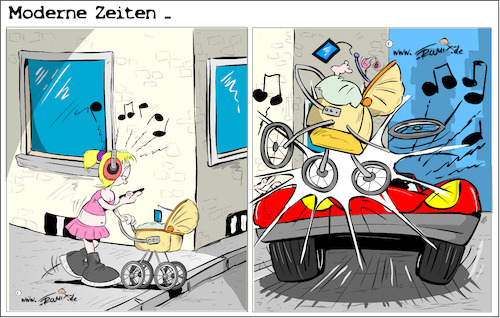 Cartoon: Moderne Zeiten (medium) by Trumix tagged smartphone,online,influenzer,ablenkung,internet,smartphone,online,influenzer,ablenkung,internet