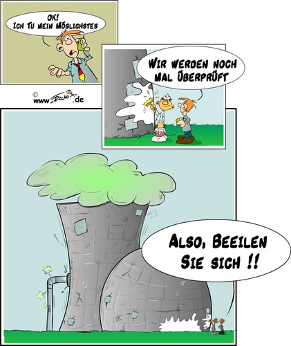 Cartoon: Sicherheitsueberpruefung AKW (medium) by Trumix tagged stresstest,fukushima,trummix,sicherheit,japan,merkel,atomstrom,akw,sicherheitsueberpruefung