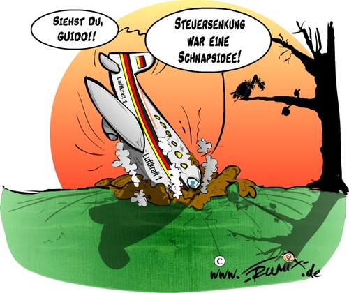 Cartoon: Wege aus der Krise (medium) by Trumix tagged angela,guido,krise,merkel,westerwelle,wirtschaftsbeschleunigungsgesetz