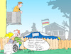 Cartoon: Blauer Tesla Ein Verdachtsfall (small) by Trumix tagged nachbarschaft,nachbarschaftshilfe,wirpassenauf,kindererziehung,frueherziehung