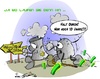Cartoon: Wo laufen sie denn hin ... (small) by Trumix tagged akw,atomaustieg,atomkraftwerk,biblis,energie,laufzeiten,laufzeitverlaengerung,strom,trummix,verlaengerung