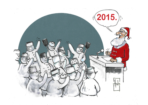 Cartoon: New Year... (medium) by Hule tagged holidays