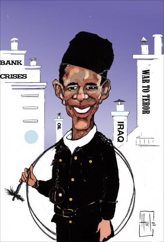 Cartoon: obama (medium) by Hule tagged obama