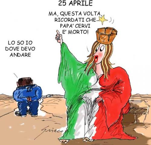 Cartoon: CELEBRAZIONI (medium) by Grieco tagged grieco,25,aprile,berlusconi