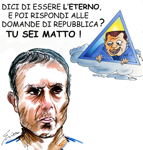 Cartoon: ETERNI (medium) by Grieco tagged grieco,ali,agca,berlusconi,eterno