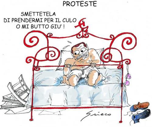 Cartoon: STASERA MI BUTTO (medium) by Grieco tagged grieco,berlusconi,letto,putin