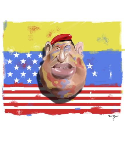 Cartoon: HUGO CHAVEZ (medium) by nader_rahmani tagged chavez
