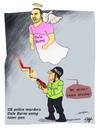 Cartoon: Dale Burns killed by UK Police (small) by victorh tagged dale burns uk police taser gun
