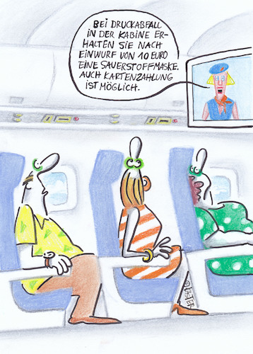 Cartoon: druckabfall (medium) by Petra Kaster tagged urlaub,reisen,flugzeuge,flugreisen,billig,airlines,preisdumping,tourismus,urlaub,reisen,flugzeuge,flugreisen,billig,airlines,preisdumping,tourismus