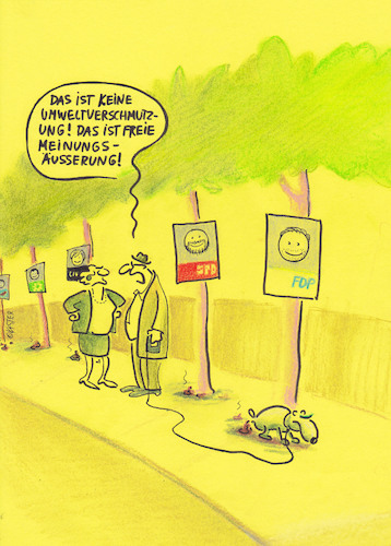 Cartoon: freie meinung (medium) by Petra Kaster tagged bundestagswahlen,parteien,wahlwerbung,demokratie,wähler,wahlverhalten,hunde,bundestagswahlen,parteien,wahlwerbung,demokratie,wähler,wahlverhalten,hunde