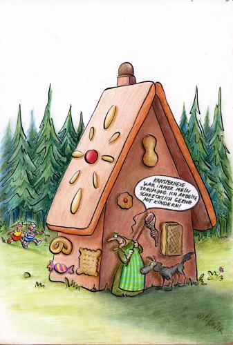 Cartoon: Traumjob (medium) by Petra Kaster tagged kinderkrippen,kindergarten,schule,berufswahl,jobvermittlung,hexe,märchen,kindererziehung,hänsel und gretel,kindererziehung,erziehung,familie,kinder,betreuung,schule,berufswahl,job,arbeit,beruf,hexe,kindergarten,erzieher,pädagogik,hänsel,und,gretel