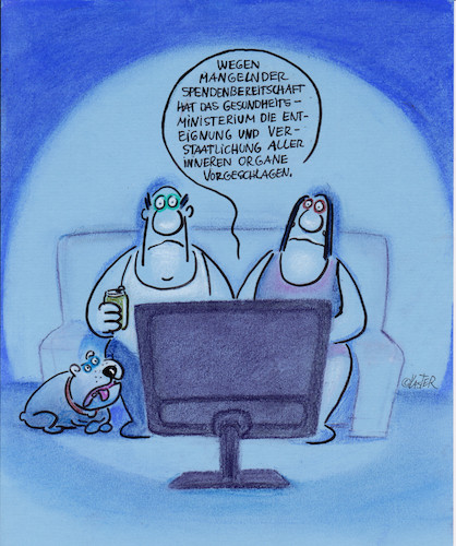 Cartoon: verstaatlichung (medium) by Petra Kaster tagged organspenden,pharma,medizin,gesundheit,gesundheitsindustrie,ärzte,krankheit,gesundheitspolitik,druck,spendenbereitschaft,tod,patienten,organspenden,pharma,medizin,gesundheit,gesundheitsindustrie,ärzte,krankheit,gesundheitspolitik,druck,spendenbereitschaft,tod,patienten