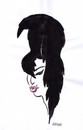 Cartoon: back to black (small) by Petra Kaster tagged amy,winehouse