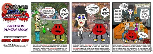 Cartoon: Cool Aide Boy and Amy Winehouse (medium) by yusanmoon tagged cartoon,infinity,amy,winehouse,yu,san,moon,comic,funny,humor