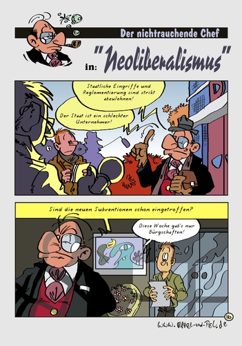 Cartoon: Der NRC in Neoliberalismus (medium) by Marcel und Pel tagged chef,manager,arbeitgeber,arbeitnehmer,heuchelei,geschwätz,neoliberalismus,subventionen,bürgschaften,schlecker,schlecker,subventionen,bürgschaften,arbeitnehmer,arbeitgeber
