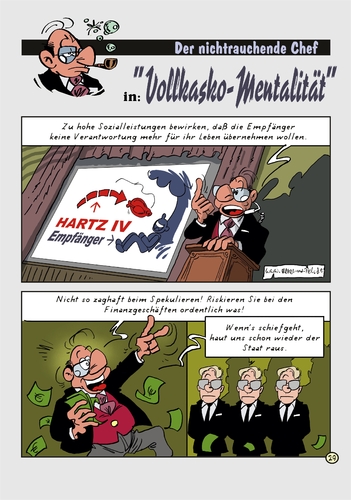 Cartoon: Der NRC in Vollkasko-Mentalität (medium) by Marcel und Pel tagged eigenverantwortung,neoliberalismus,armut,sozialkürzungen,sozialhilfe,hartziv,arbeitsmarktreformen,sozialreformen,arm,reich,manager,experten,rettungsschirm,finanzkrise,bankenrettung,bankenkrise,banken,banken,bankenkrise,bankenrettung,finanzkrise,rettungsschirm,experten,reich,arm,sozialreformen,arbeitsmarktreformen