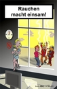 Cartoon: Rauchen macht einsam! (small) by Marcel und Pel tagged isolation,rauchverbot,raucherpause,arbeitsplatz,betrieb,nichtrauchen,rauchen,gesundheit,vorsätze,neujahr,silvester