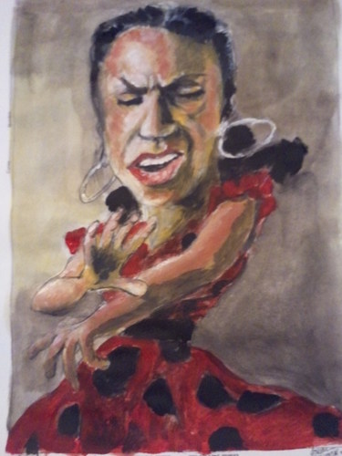 Cartoon: SPANISH DANCER (medium) by jjjerk tagged spanish,dancer,red,spain,dance,flamenco,spots,famous,people,music
