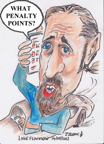 Cartoon: What penalty points? (medium) by jjjerk tagged luke,ming,flanagan,mobile,phone,penalty,points,cartoon,caricature
