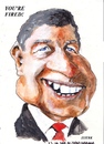 Cartoon: Bill Cullen (small) by jjjerk tagged bill,cullen,irish,ireland,famous,red,smile,portrait,cartoon,caricature